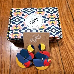 Plunder Primary Colors Statement Earrings